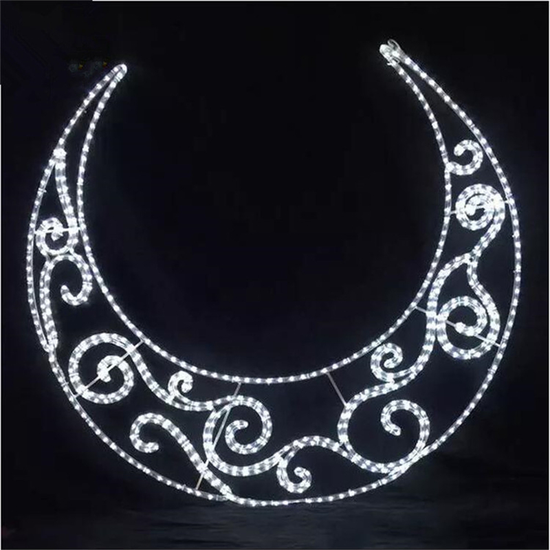 Eid Lighting Outdoor LED Ramadan Moon Motif Decoration Light