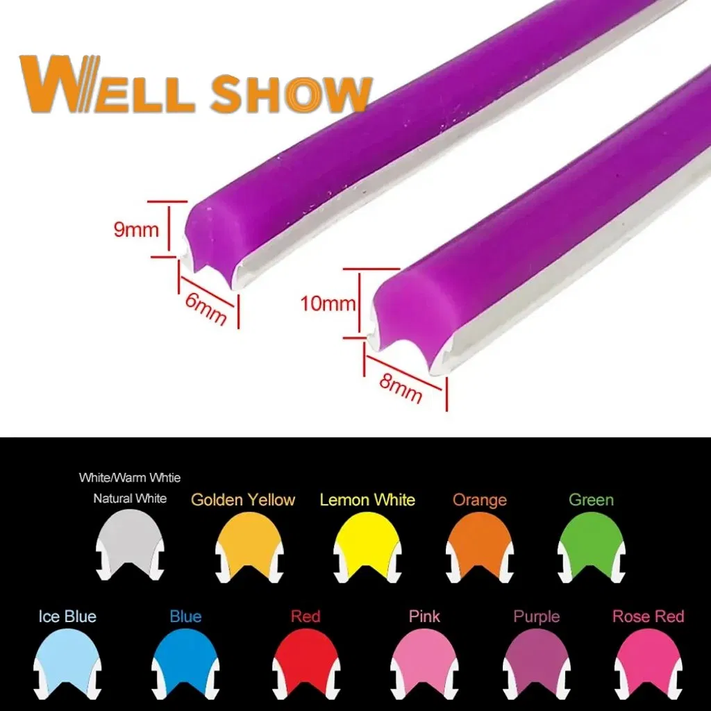 Custom-Sign DIY Separently Flex 6mm/8mm LED Split-Silicone Neon Tube Cover Light Luminate