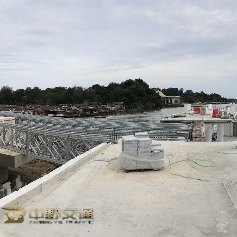 Customizable Double Lane High Strength 321 Type Bailey Panel Modular Steel Bridge for Construction and Emergency Relief with Hot-DIP Galvanized Components
