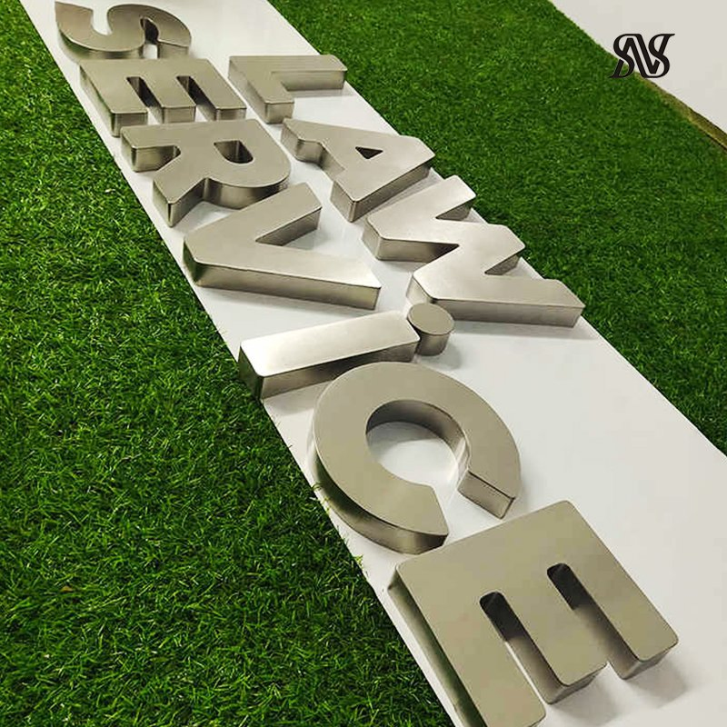 Stainless Steel Sign Custom Metal Office Sign for Beauty Salon Branding