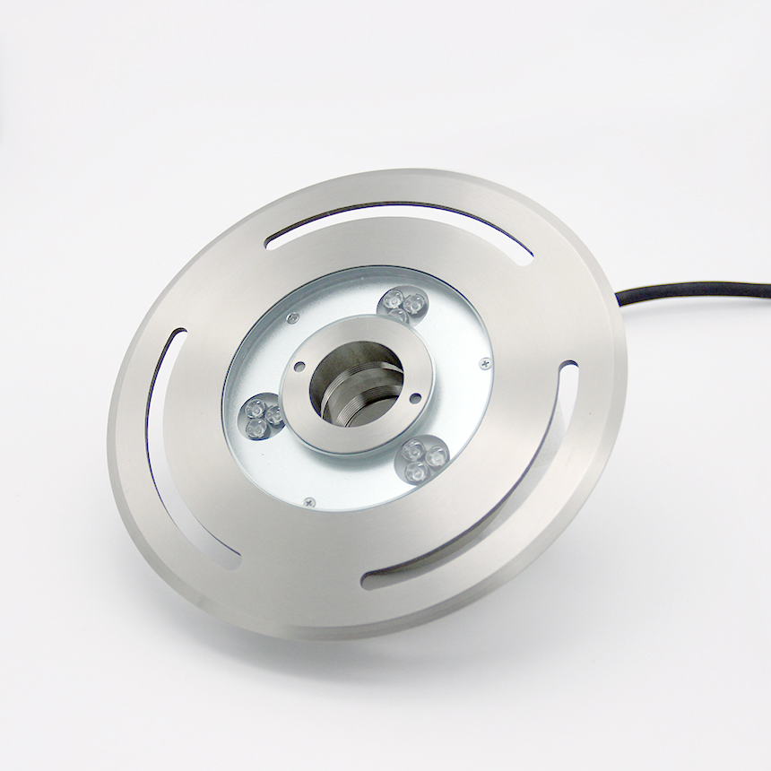 Stainless Steel Outdoor Motif Submersible IP68 12V 24V RGBW DMX LED Underwater Fountain Nozzles Lights