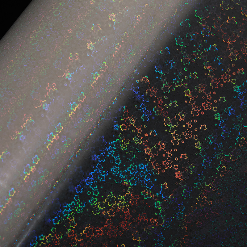 Custom BOPP Flower Thermal Lamination Film Transparent Holographic Laminated Film