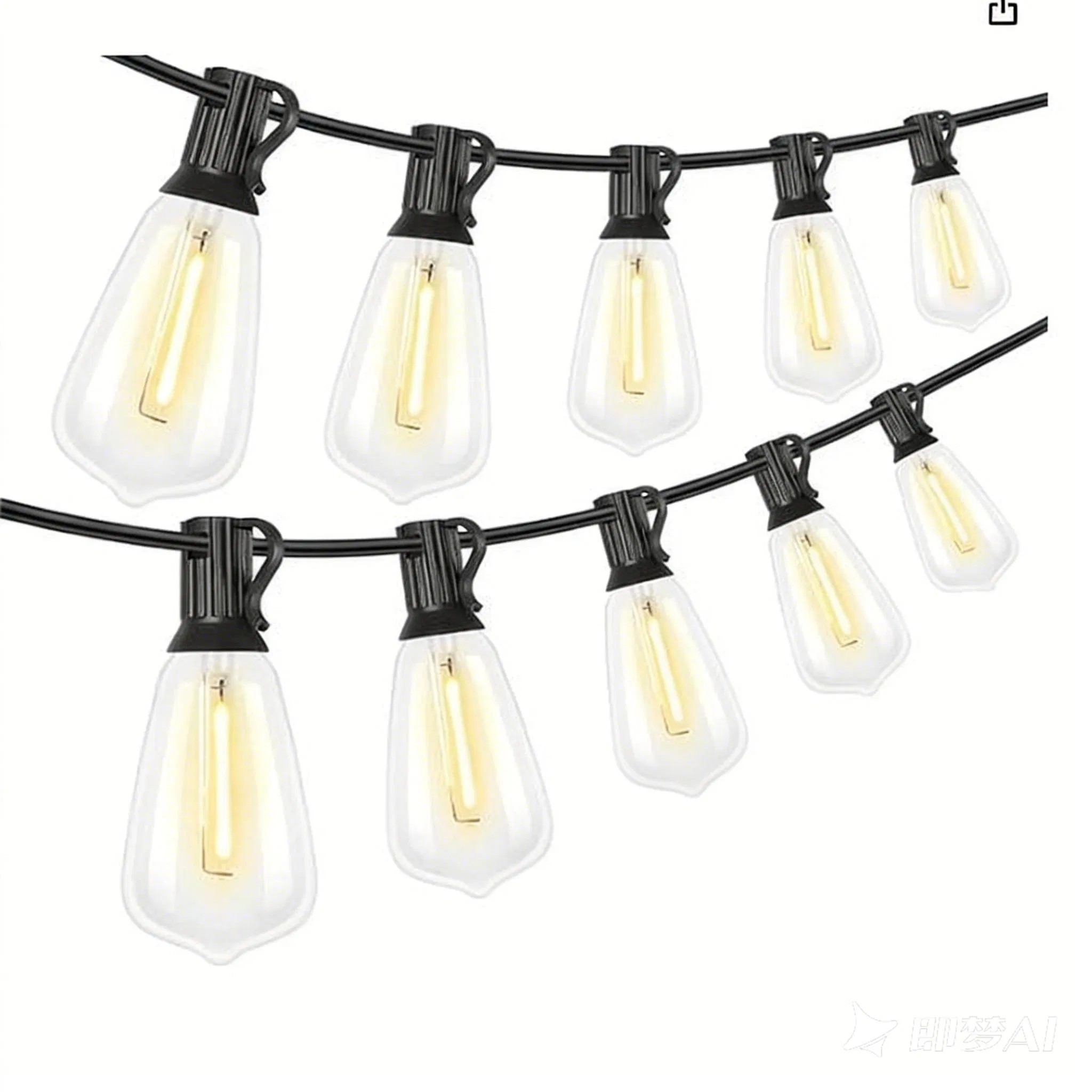 Awesome Backyard Outdoor String Light with Warm White St38 Shatterproof Bulb