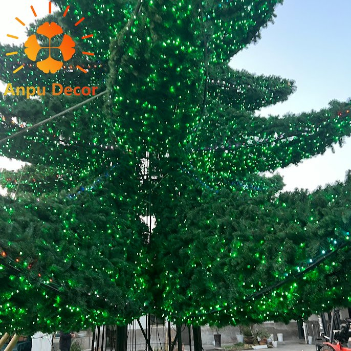 Anpu Lighting Festival Decoration Outdoor Big Height LED Christmas Tree for Plaza