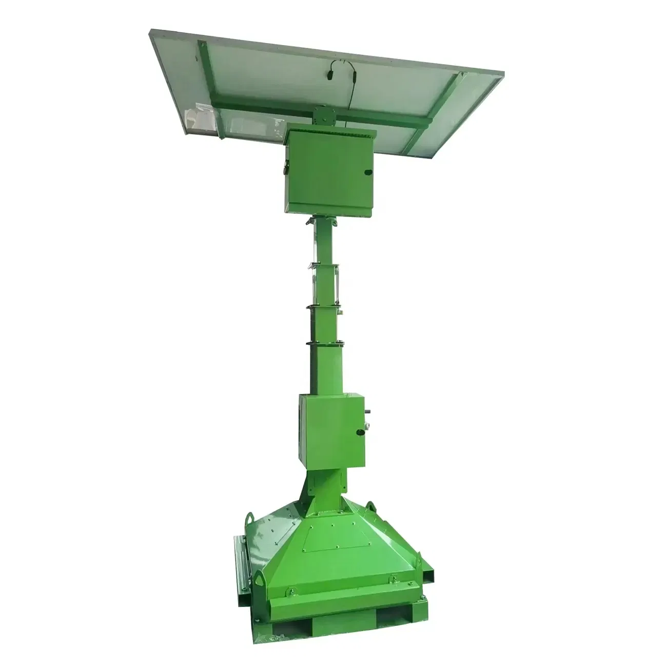 Solar Mobile Light Tower Automatic Lifting Emergency Elevating Solar Light for Commercial Plaza Lighting