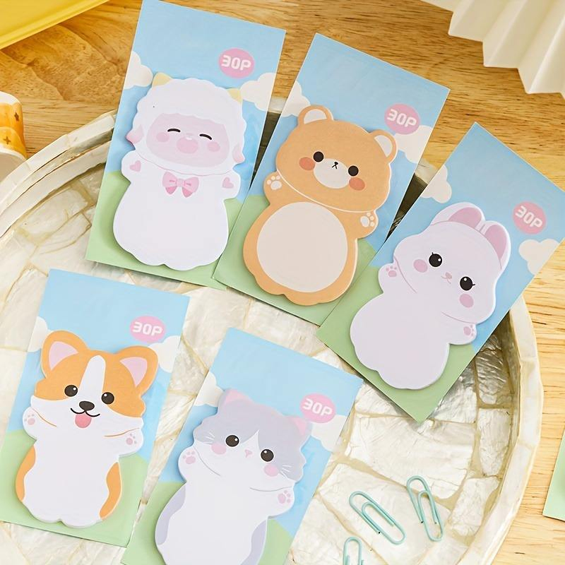 Hot-Selling Custom Cute Cartoon Animal Shaped Self-Adhesive Sticky Notes