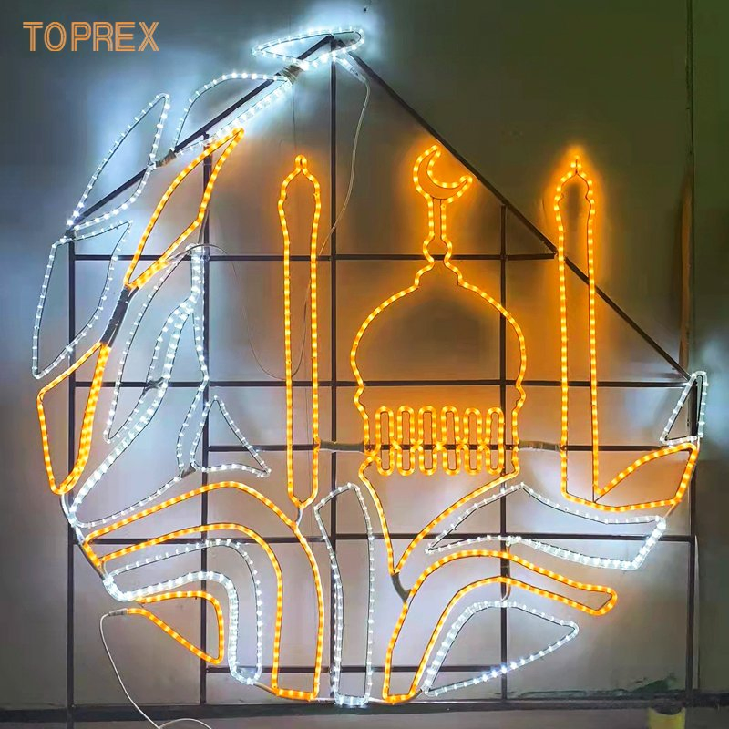 Toprex 2D LED Ramadan Supplies LED Moon Motif Light Outdoor Street Decoration
