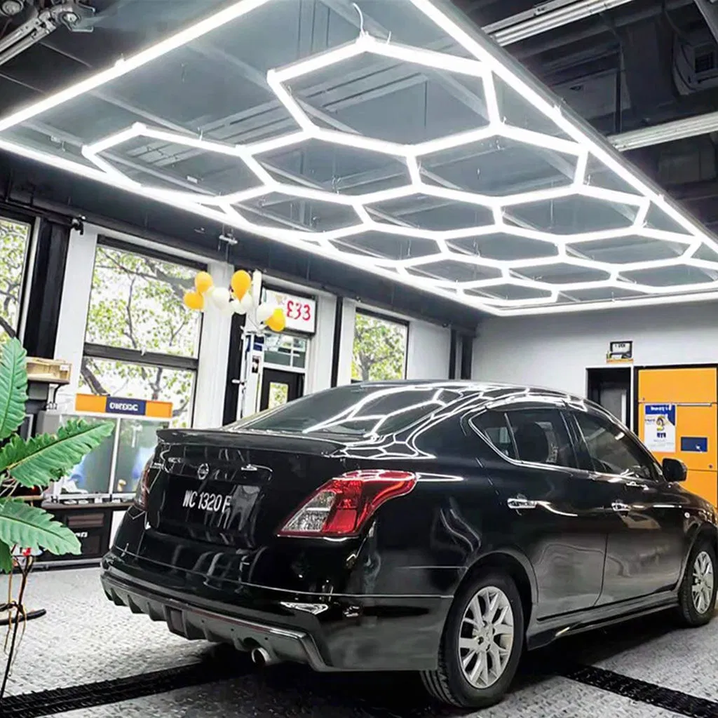 Bbier Energy Saving DIY LED Hexagon Honeycomb Car Workshop Garage Light Ceiling Panel