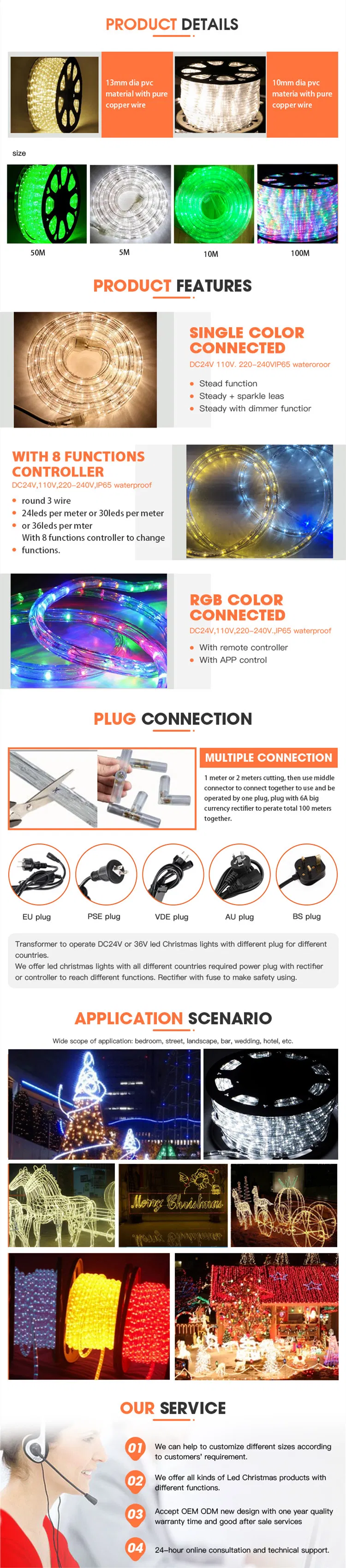 LED Rope Light Detailed View