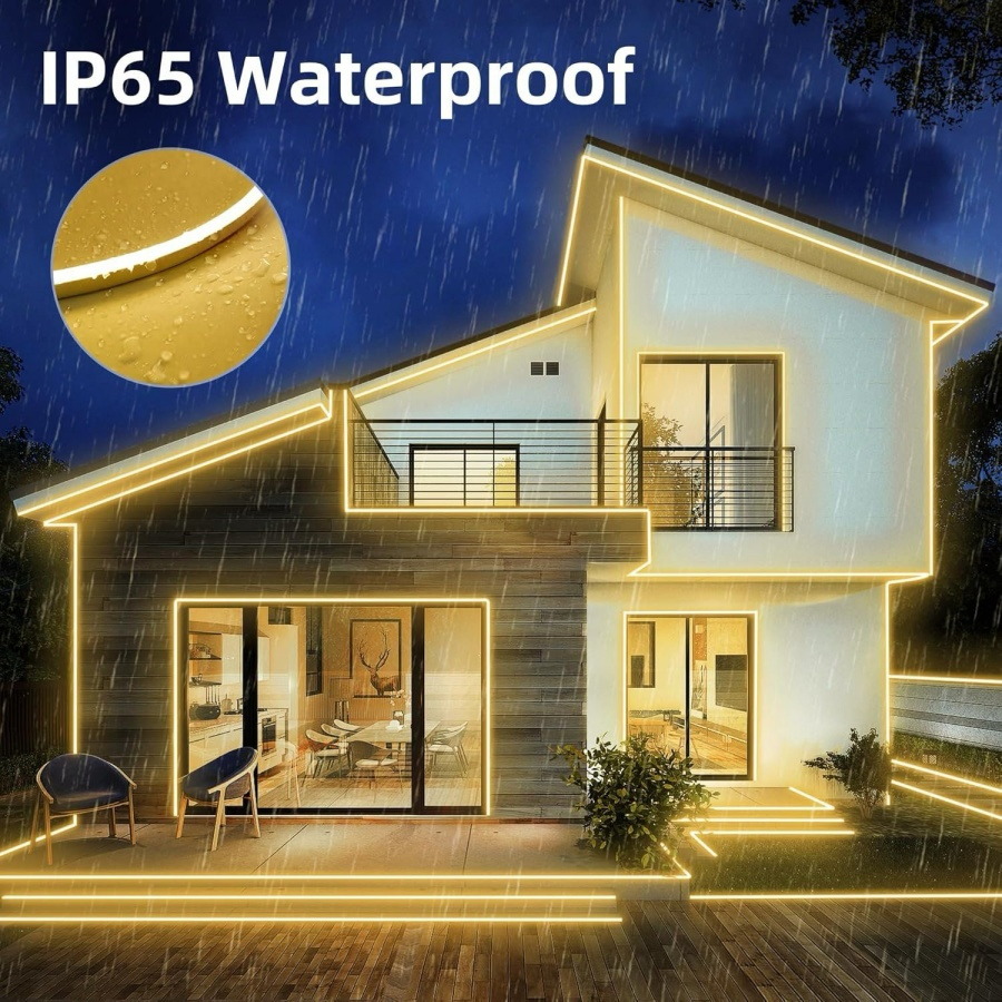 DC12V 5m/Roll Neon Light Strip for Custom LED Neon Sign Birthday Gift Wedding Party SMD2835 120PCS LED Neon Strip with APP-Controlled