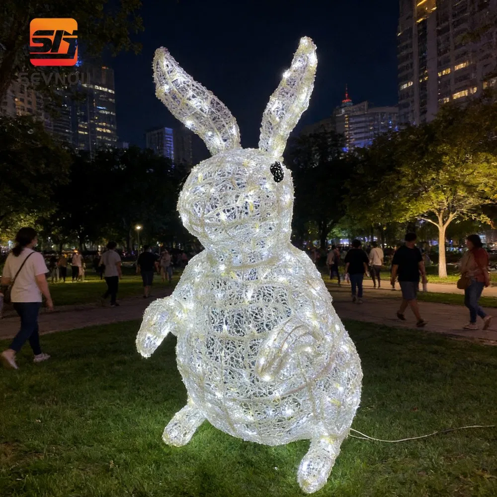 IP65 Waterproof Rabbit Motif LED Lights Custom Outdoor Landscape Decor for Easter