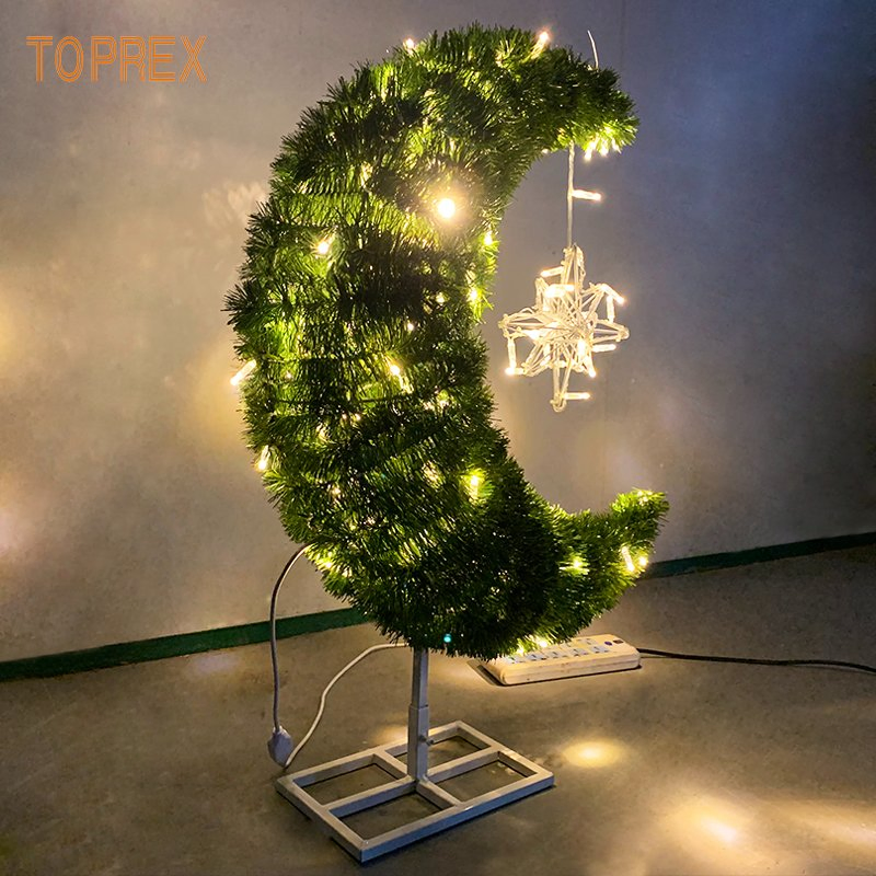 Outdoor LED Festival Decoration Lighting Diwali Eid Mubarak Holiday Ramadan Tree Moon Lights