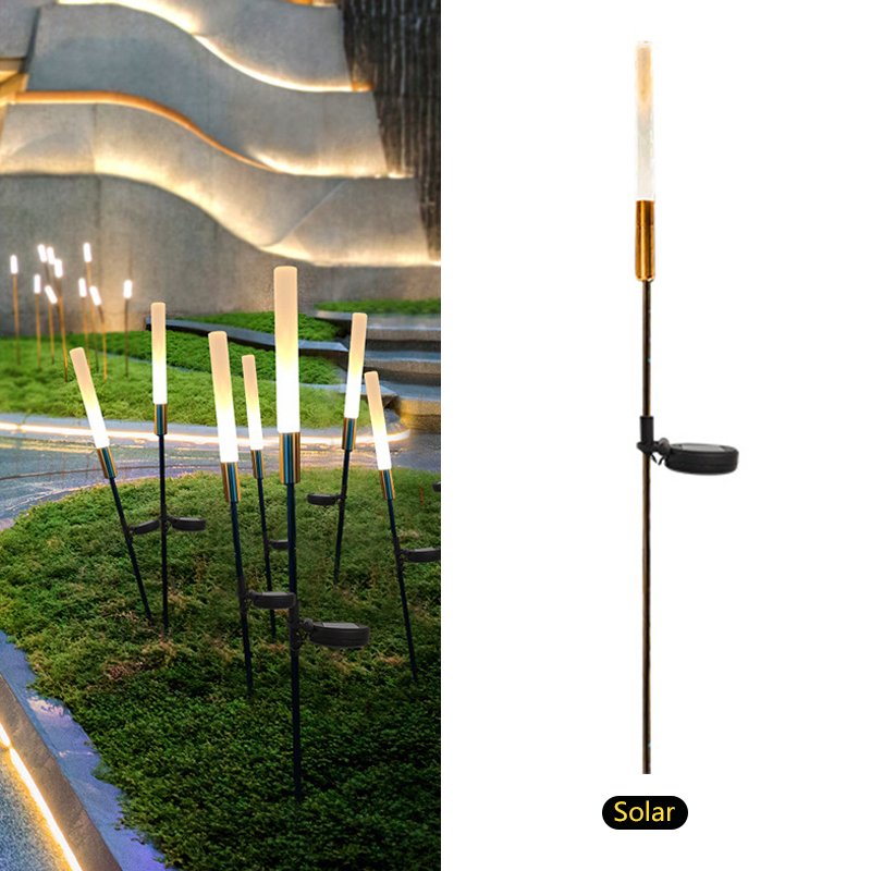 Solar Flowers Lights Outdoor Garden Waterproof Luminous Solar Decoration Reed Lawn Stake Light for Patio Yard Pathway Landscape