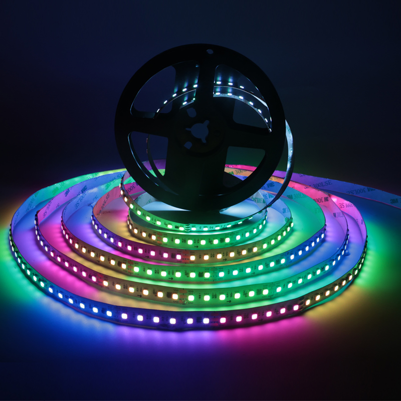 OEM ODM 2835 Flexible Rgb Addressable Smart Pixel Led Strip Light 12V 24V 120Leds/M Music Sync App Controller