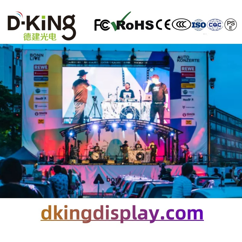 Music Festival HD LED Video Wall Outdoor P2.604 LED Screen Display Waterproof 500*1000mm Cabinet