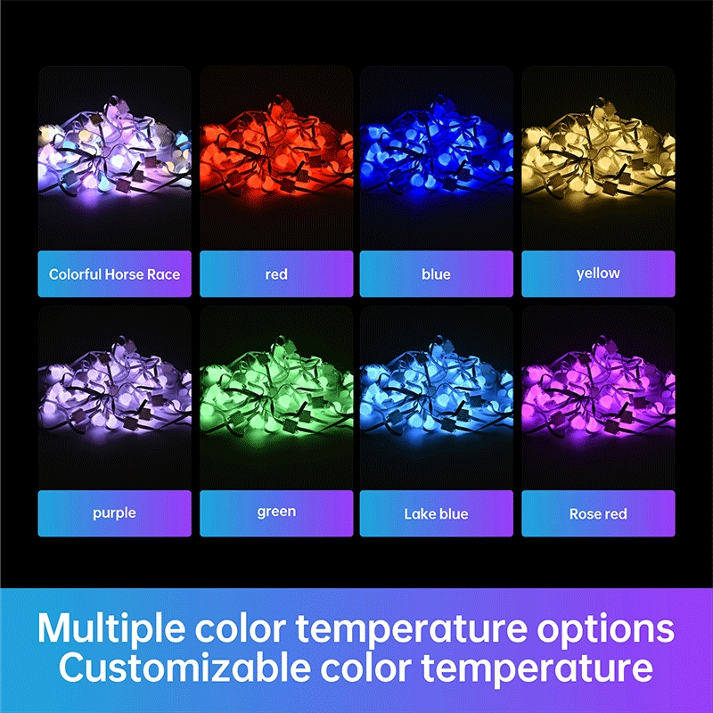 APP Controlled Smart DIY LED RGB Pixel Strip Light IP67 Rated for Home Party Christmas Decoration