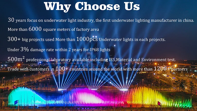 Submersible RGB DMX Underwater LED Fountain Light