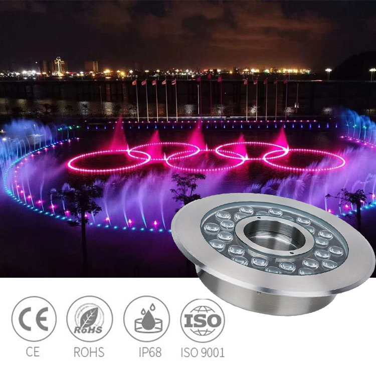 IP68 Waterproof LED DMX Underwater Waterfall Water Jet Submersible Fountain Lights for Fountains