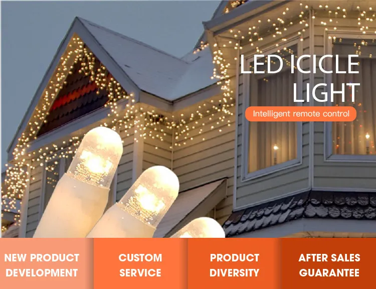 Christmas LED Icicle Light Showcase