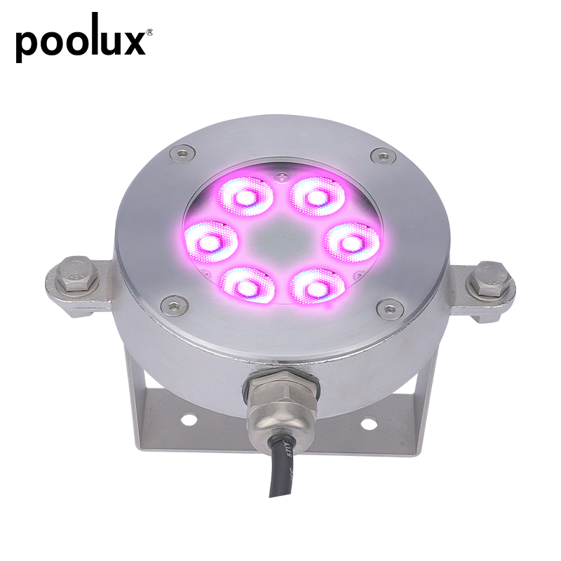 316 Stainless Steel 18W 27W 36W Outdoor Nozzles Motif Submersible IP68 Low Voltage 12V 24V RGB RGBW DMX Pool LED Underwater Fountain Ring Lights