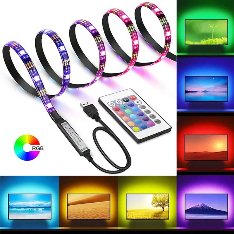 Holiday Ambient Light APP or WiFi 24V Remote Controlled Flexible SMD5050 2835 RGB LED Smart Home Light LED Strip Light
