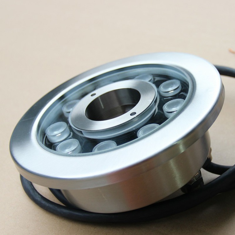 IP68 Stainless Steel Submersible 12V 24V DMX RGB Underwater LED Fountain Light