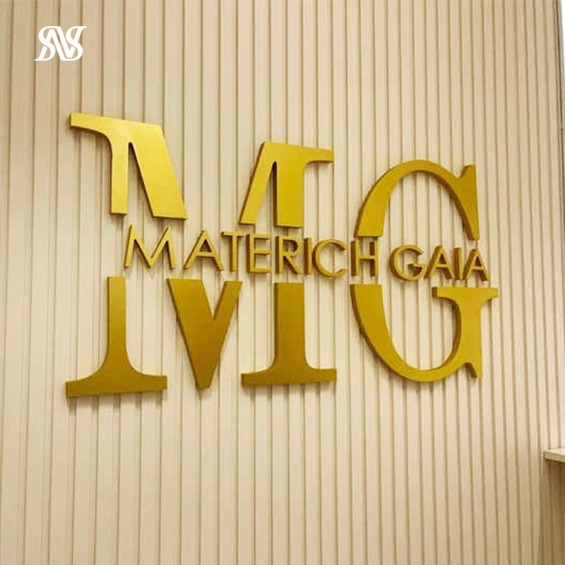 Stainless Steel Sign Custom Metal Office Sign for Beauty Salon Branding