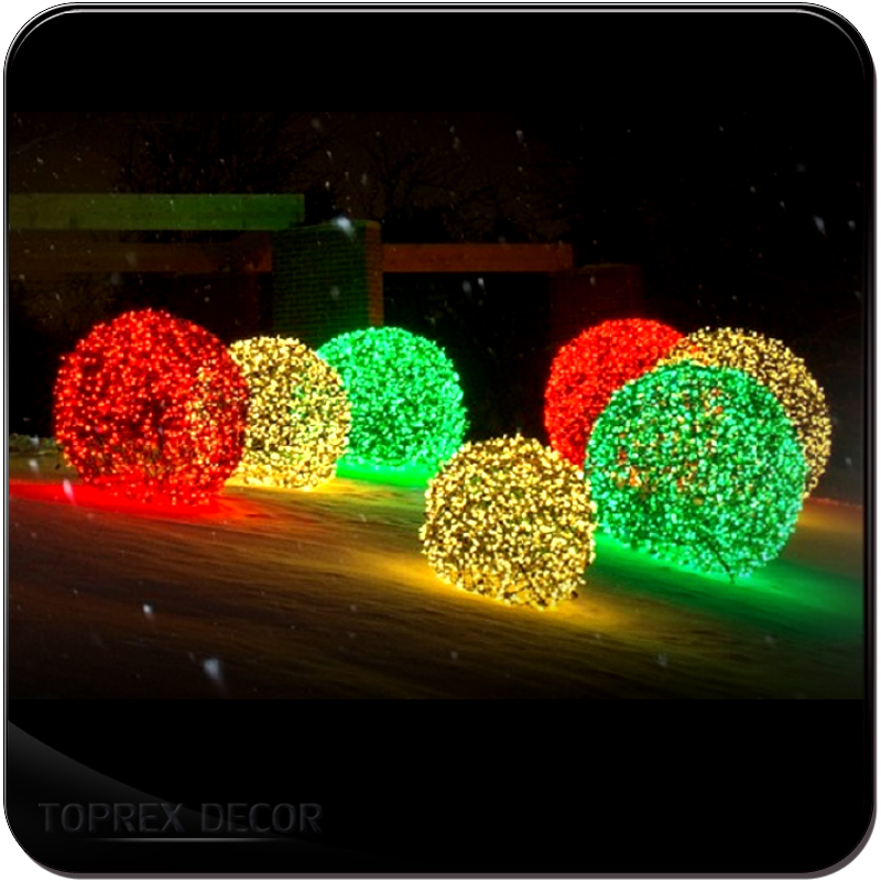 Toprex Holiday Christmas Outdoor Shopping Mall 3D LED Ball Motif Festival Decoration Light