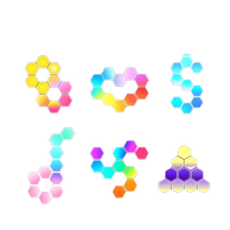 Wholesale Quantum Light Creative DIY Wall Smart Hexagon Modular Honeycomb Light