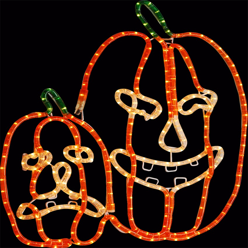 New Design LED Halloween Silhouette Decoration Pumpkin/Bat/Ghost Motif Light