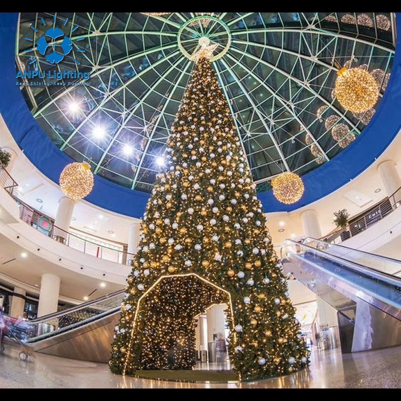 Anpu Commercial Grade Christmas Tree LED Lights Square LED Tile with Bluetooth Sync for Plaza Decoration