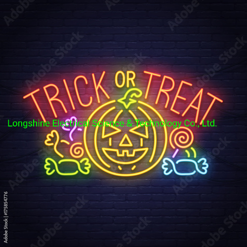 LED Neon Jack-O′ -Lantern Color Halloween Novelty Silhouette Light
