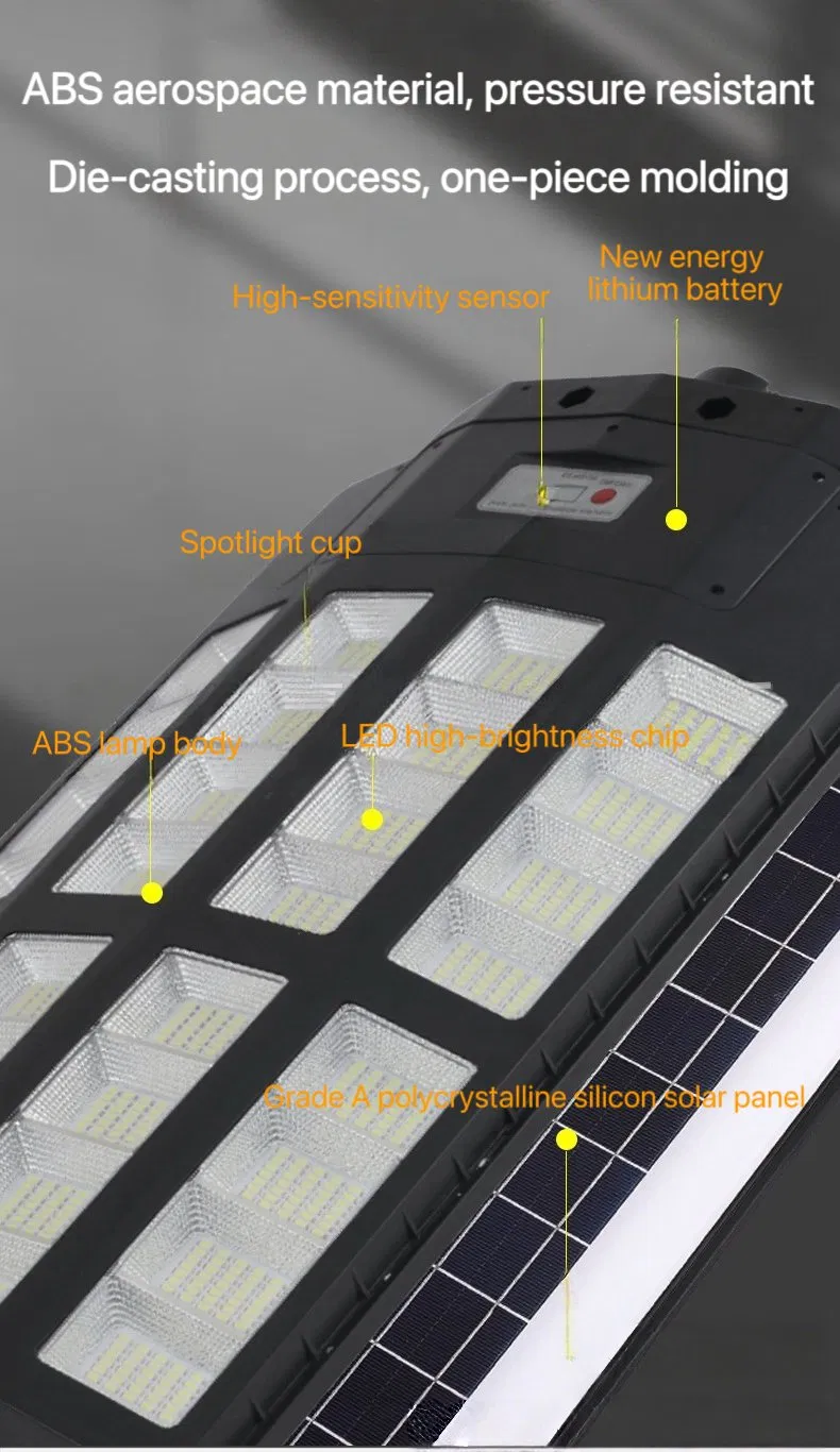 1000W Solar Street Light Easy to Install Solar Powered LED Street Lamp for Street Road Park Garden Villa Community Commercial Plaza Lighting