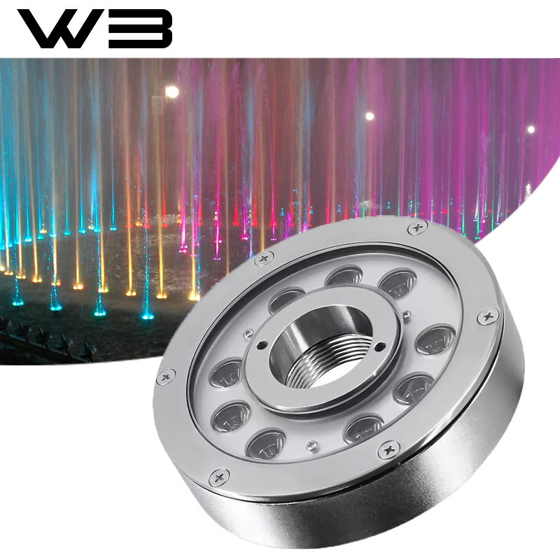 IP68 9W 18W 27W 36W LED Underwater Waterfall Commercial Fountain Lights for Square Park Hotel Fountain Pool Light