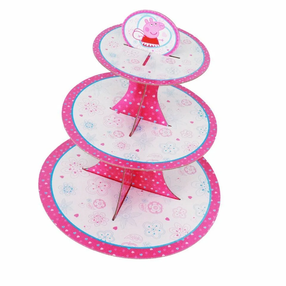 Cupcake Display Stand Party Tray Festival Happy Birthday Celebration Cardboard