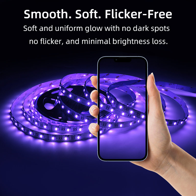 Custom Pixel RGB RGBW Rgbic Led Strip Light Multicolor Smart Wifi App Control Music Sync Dynamic Effects Color Changing Flexible IP20 IP65 IP67 Waterproof 24V