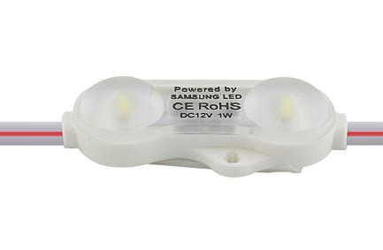 3meter 45*10mm White Light 5years Warranty IP68 1watt Low Voltage DC12V 2LEDs Waterproof with Lens Advertising Sign SMD 2835 LED Module