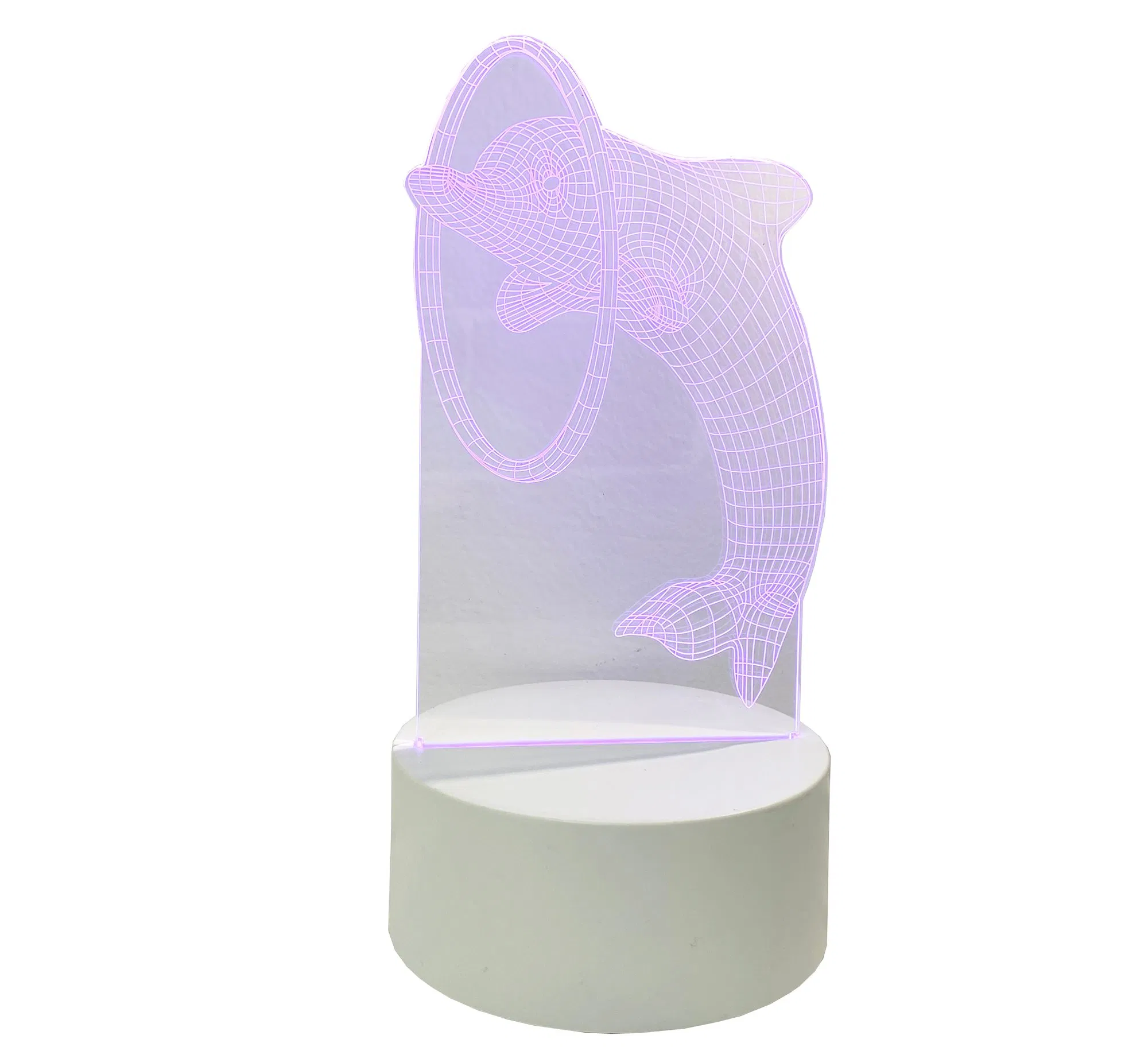 4mm Thickness Acrylic Display with ABS Plastic Rectangle LED Light Base for Festivals and Showcase