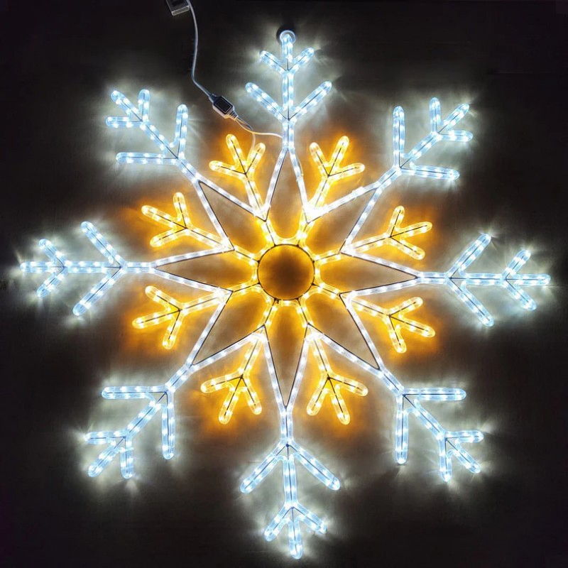 2D Outdoor LED Snowflake Motif Lights for Christmas &amp; Easter Holiday Light Wedding Decoration Light