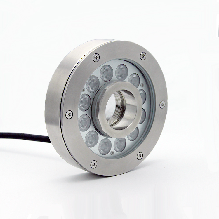 Stainless Steel Outdoor Floating DMX RGB Submersible Waterproof Underwater LED Fountain Light