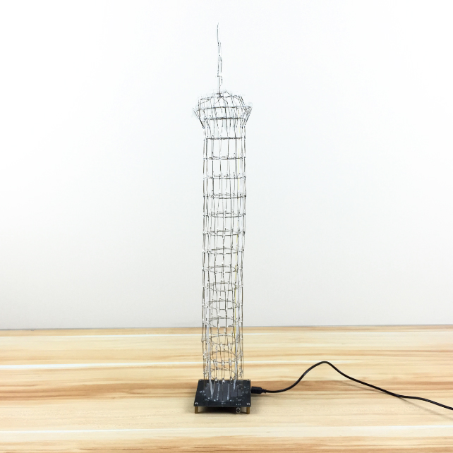 DIY Electronic Welding Pieces Macao Tower Colorful LED Rhythm Lights DIY Electronic Products