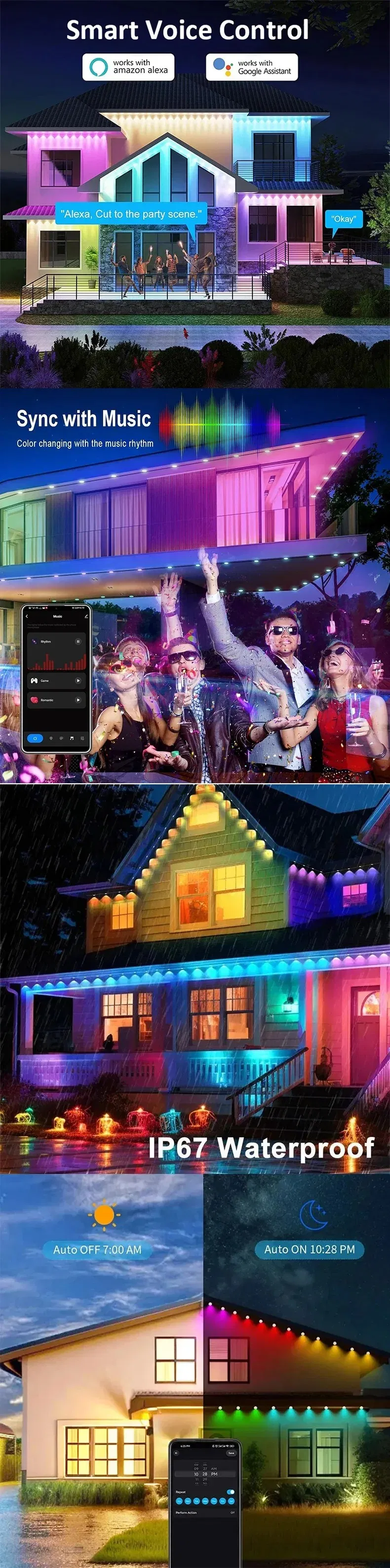 Outdoor RGB Lights Features