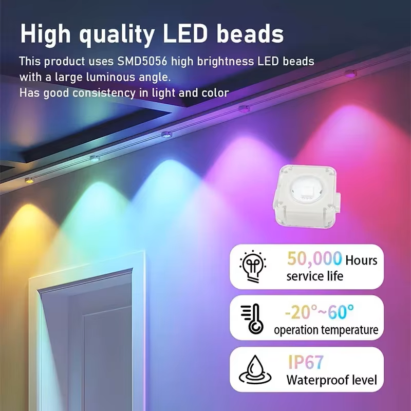 Eaves Sound Control Mobile APP Smart String LED Lights Waterproof RGB Lights DIY Christmas Birthday Holiday Party Lighting