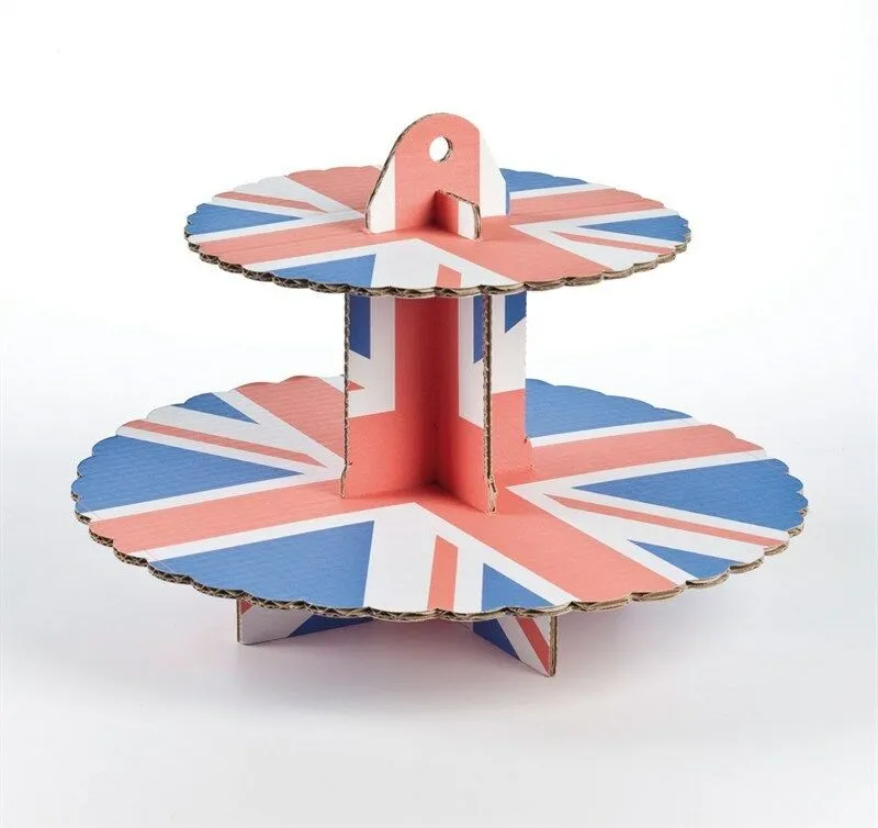 Cupcake Display Stand Party Tray Festival Happy Birthday Celebration Cardboard