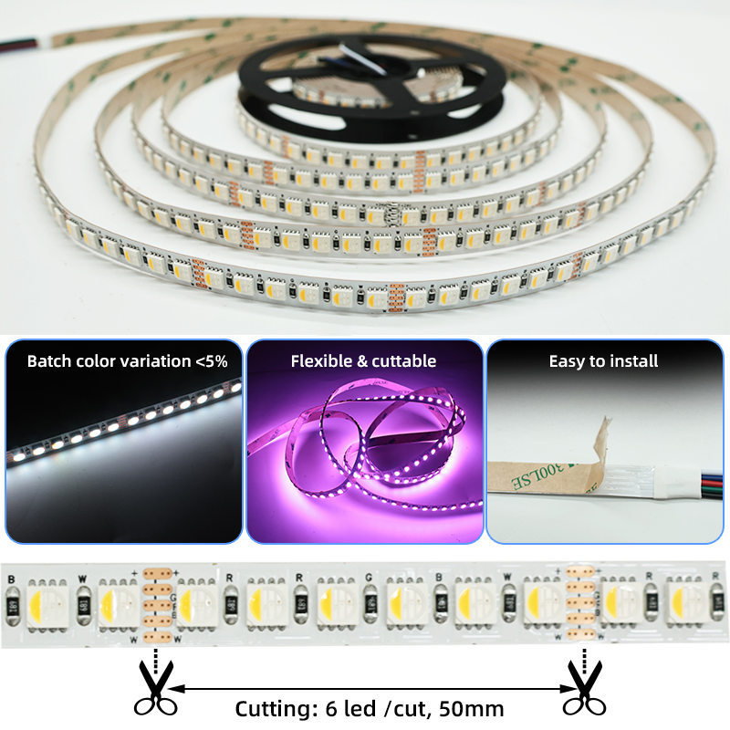 Custom Pixel RGB RGBW Rgbic Led Strip Light Multicolor Smart Wifi App Control Music Sync Dynamic Effects Color Changing Flexible IP20 IP65 IP67 Waterproof 24V