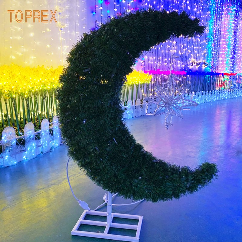 Outdoor LED Festival Decoration Lighting Diwali Eid Mubarak Holiday Ramadan Tree Moon Lights