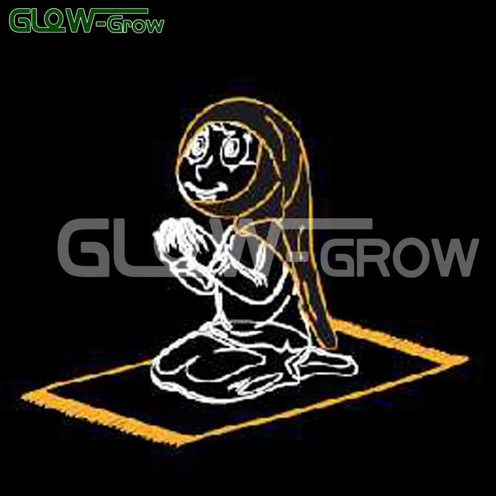 Waterproof 220V Large 2D Outdoor LED Ramadan National Day Festival Holiday Steet Mall Garden Motif Light with Steel Aluminum Frame Lantern Moon Shape