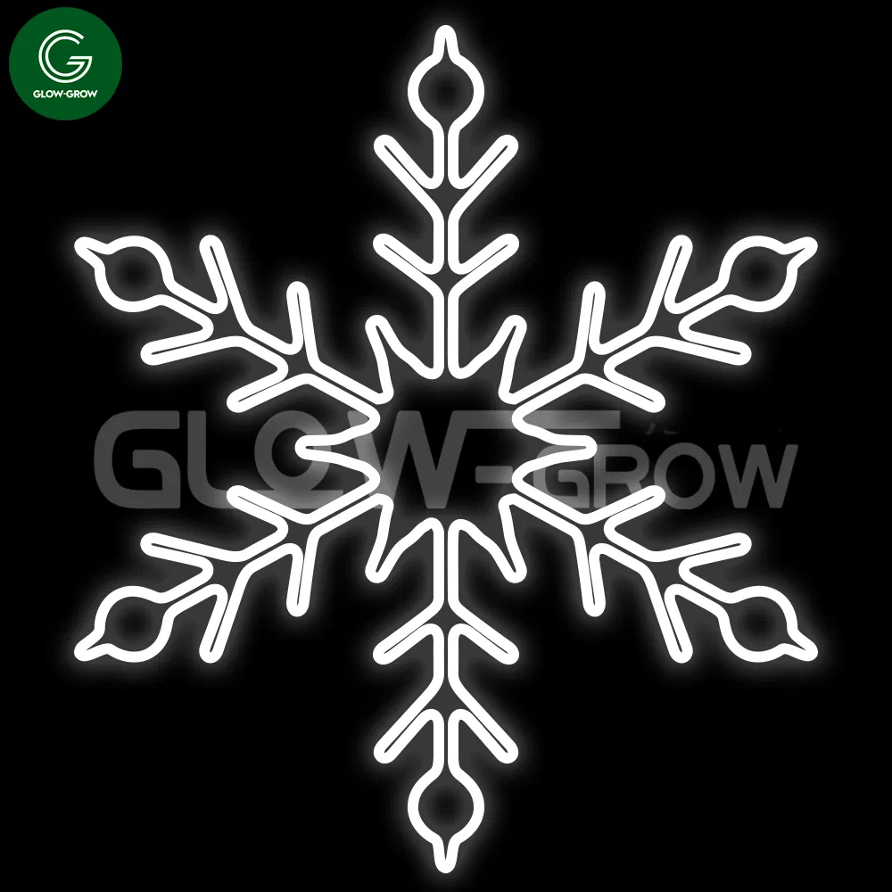 Factory 70X70cm White Christmas LED Starburst Motif Rope Light for Easter House Xmas Shopping Center Decoration