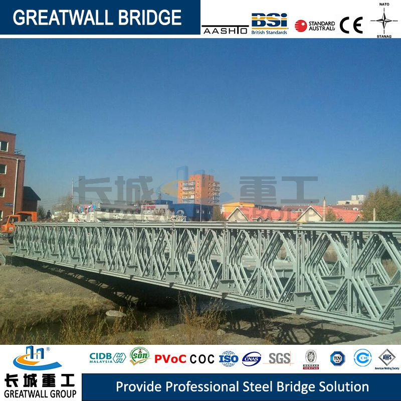 Prefabricated Portable Hl-93 Bailey Bridge for Emergency and Fast Delivery