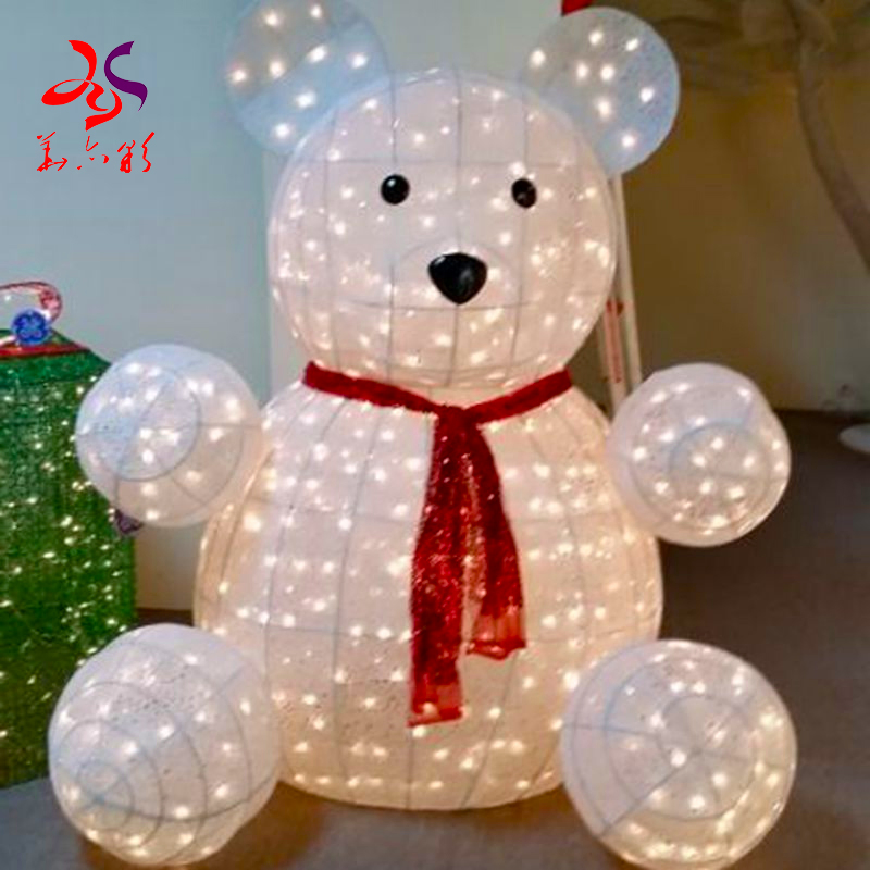 2025 New Christmas Outdoor Commercial Plaza Decoration Cartoon Bear Lights
